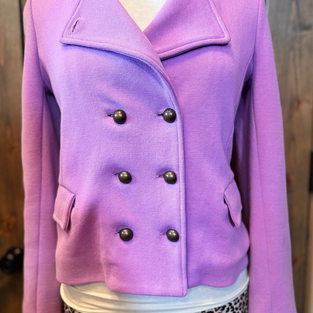 Nuur Vintage Lavender Double-Breasted Jacket